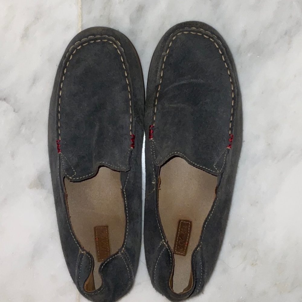 OLUKAI - Blue Suede Flats, Size 8.5